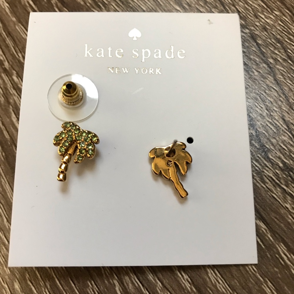 Kate spade California pave palm tree stud earrings - Picture 2 of 4
